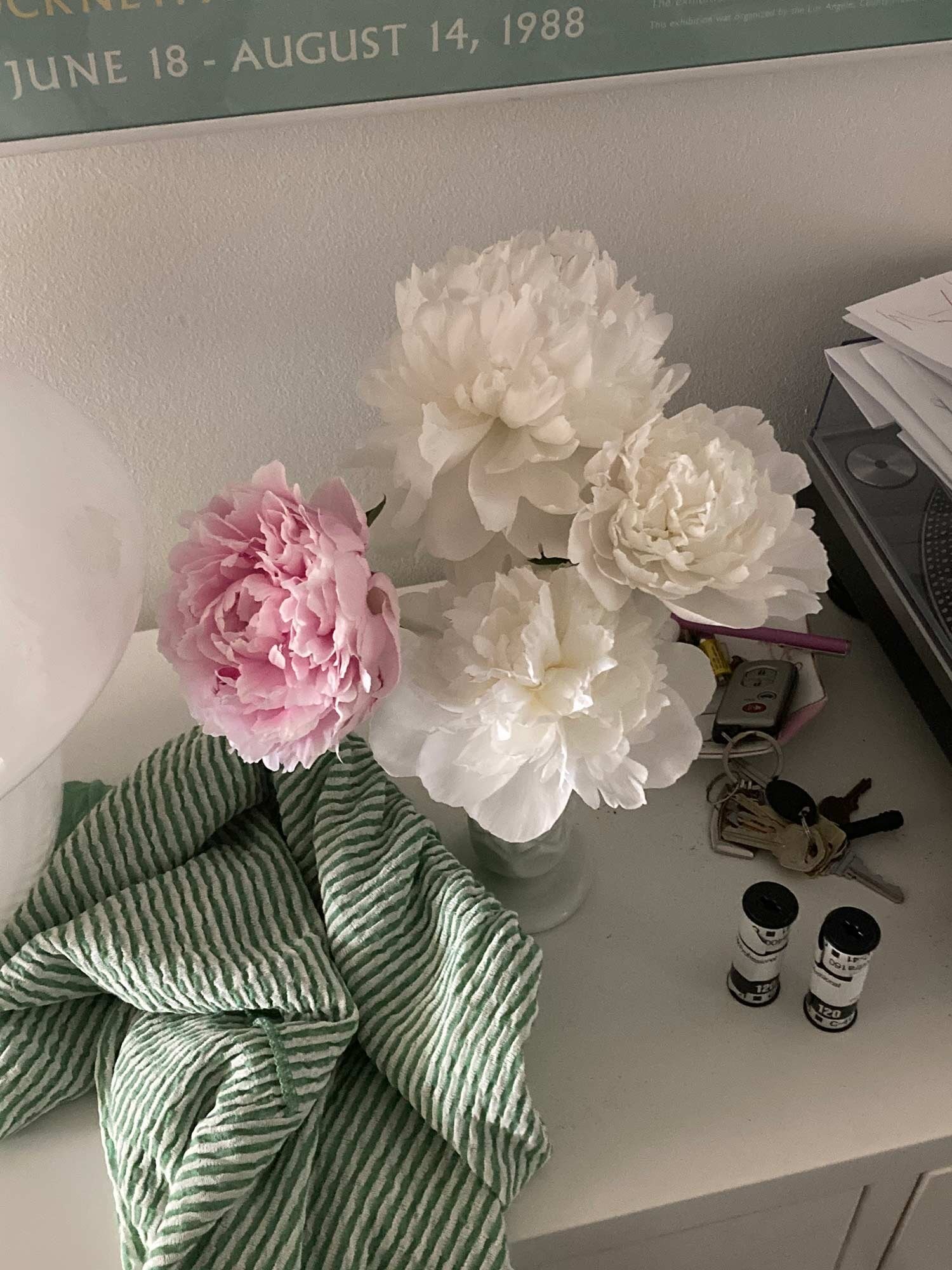 A corner’s of Caitlyn’s studio and detail of the TAMAGO skirt .